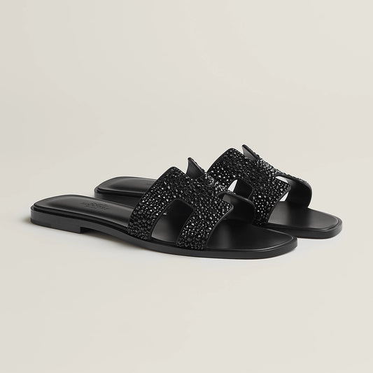 Claquettes Oran - Black Swarovski