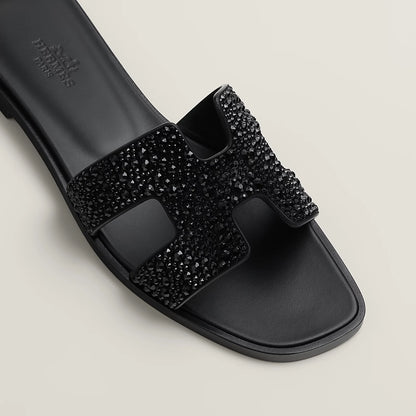 Claquettes Oran - Black Swarovski