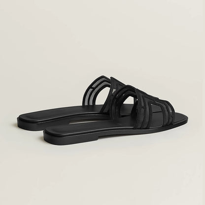 Claquettes Oran - Black Dentelle