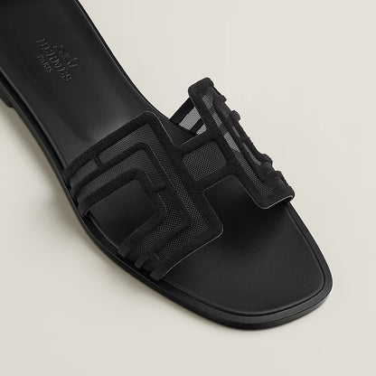 Claquettes Oran - Black Dentelle