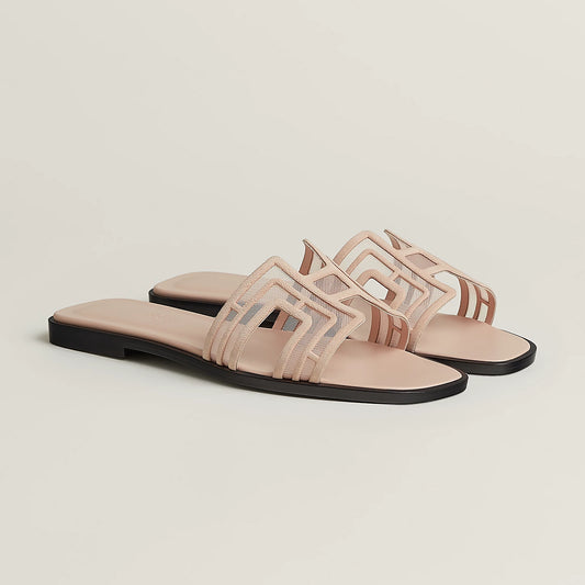 Claquettes Oran - Rose Dentelle