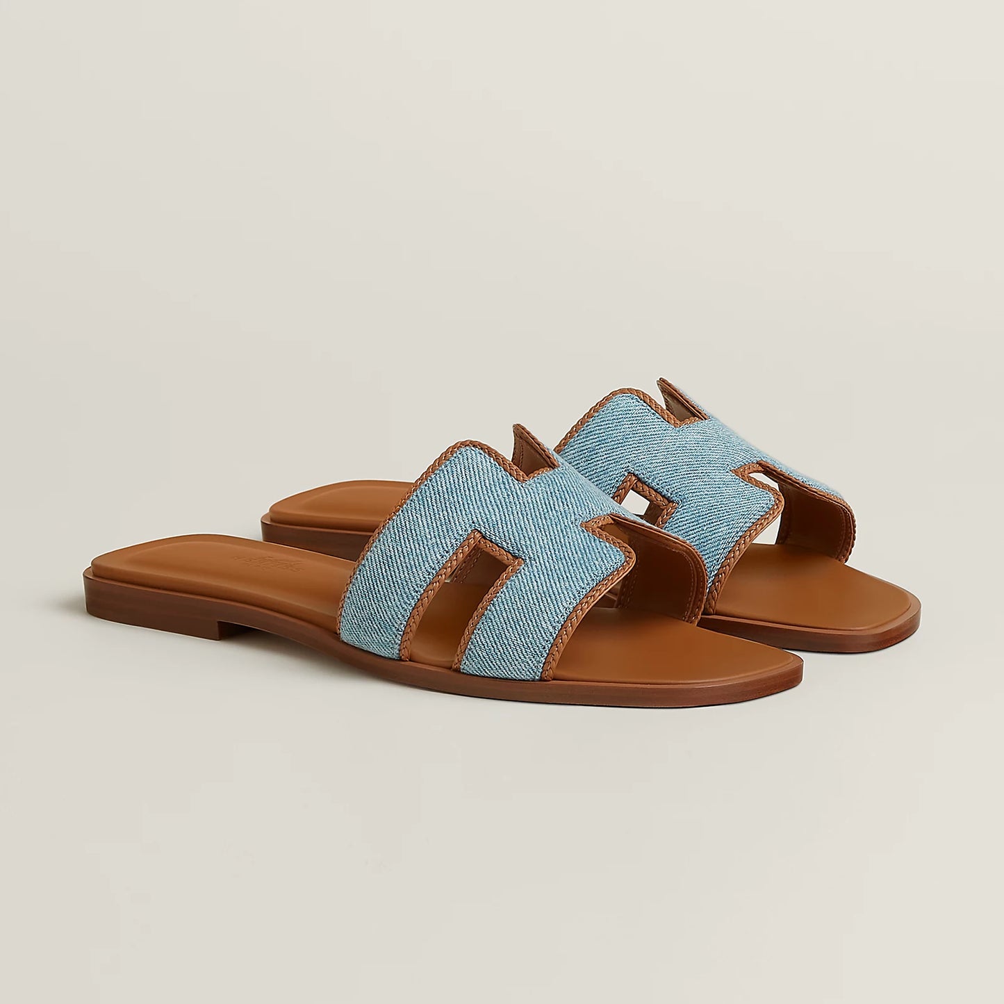 Claquettes Oran - Bleu Jean Liseré