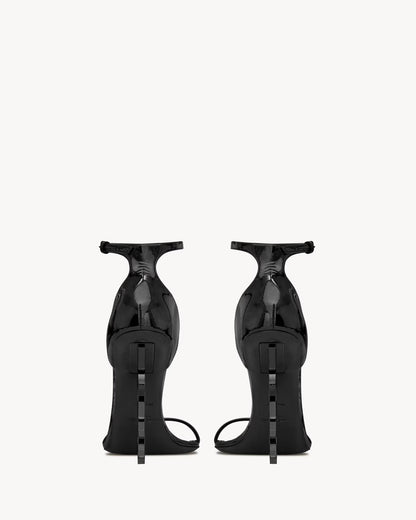 Talons YSL Opyum Noir en Cuir Verni