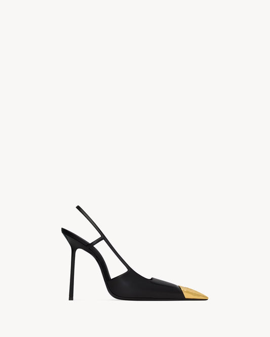 Talons YSL Jeanne Slingbacks en Cuir Lisse