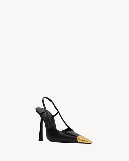 Talons YSL Jeanne Slingbacks en Cuir Lisse