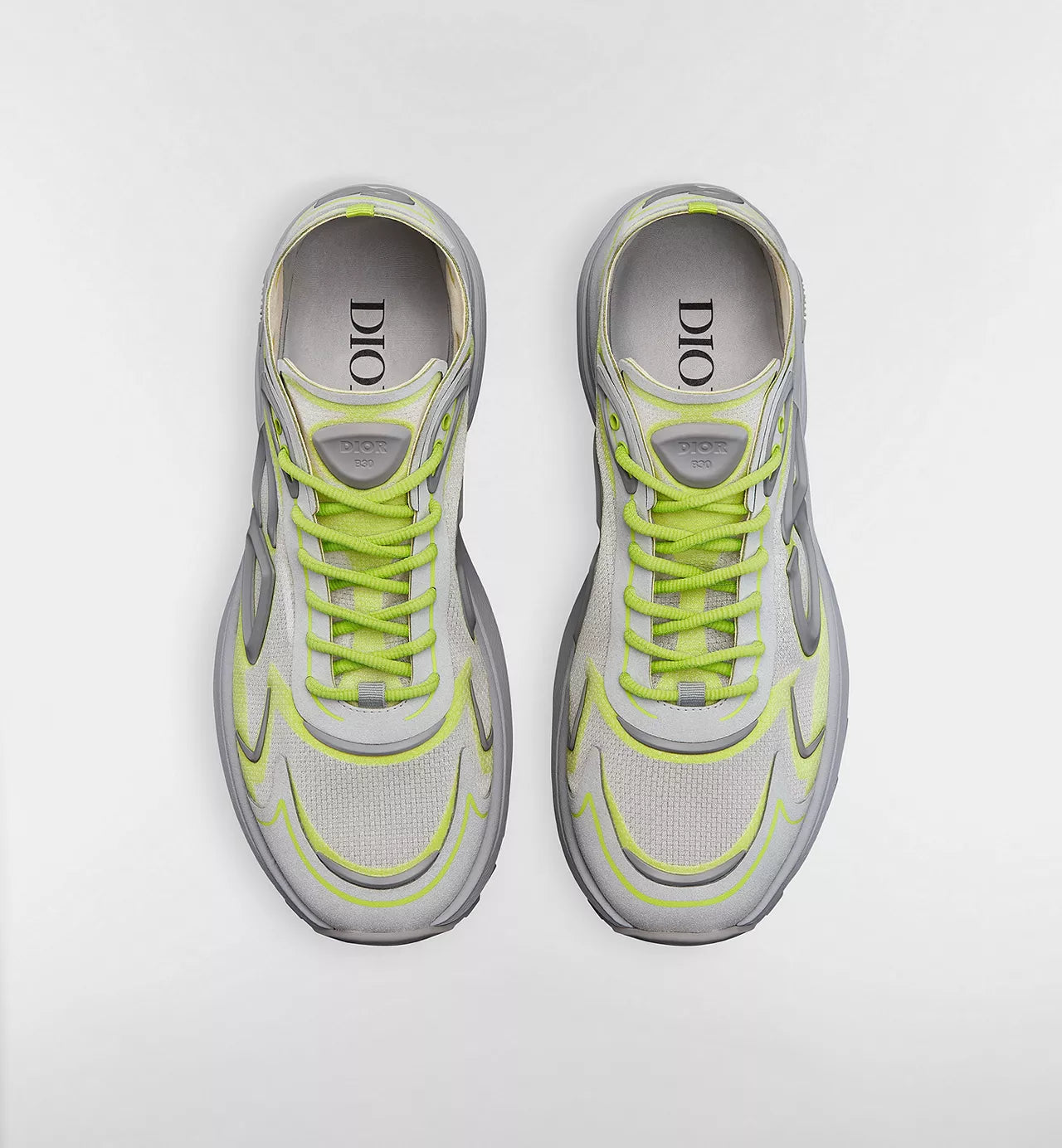 Dior B30 Countdown Tech Sneakers Fluo Yellow