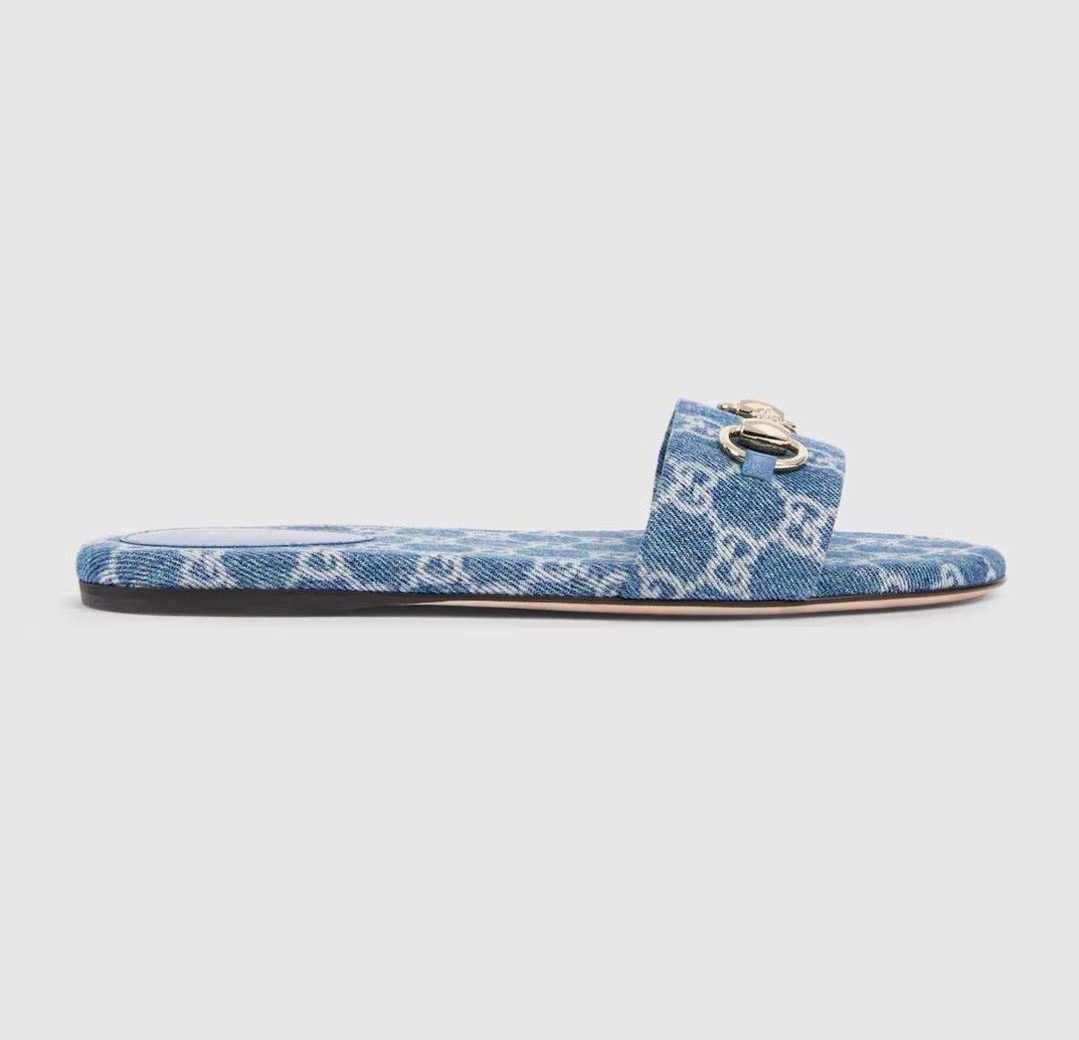 Sandales Mules Monogram Bleu Gucci