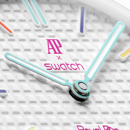 Montre AP x Swatch Royal Pop Huit Blanc
